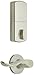 MiLocks XFL-02SN Digital Deadbolt Door Lock and Passage Lever Handle Combo with Keyless Entry via Remote Control and Keypad Code for Exterior Doors, Satin Nickel