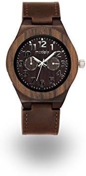 Custom Engraved Wooden Watch – Dark Brown Wood - Chronograph Watch