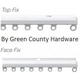 1000mm Integra Discreet White Metal Curtain Track Top Fix