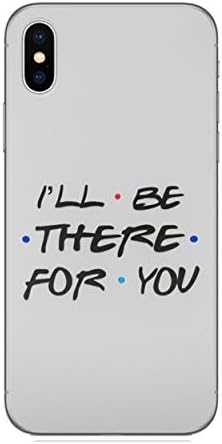 EJC Avenue iPhone X / 10 Friends Silicone Case/Cover for Apple iPhone X / 10 (5.8") Gel TPU Cover/Protective + Screen Protector Ill Be There For You