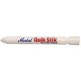 Markal 61051 Quik Stik Twist Long-Lasting Solid Paint Marker, White (Pack of 12)