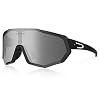 Queshark Fietsbril, TR90 Onbreekbaar Frame Gepolariseerde Sportzonnebril, Fietsbril Voor Heren Dames Met 3 Verwisselbare…