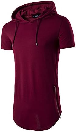 MiskelyMen's Hipster Hip Hop Hoodies Side Zipper T Shirt Casual Cotton Pullover Hoodies Shirts