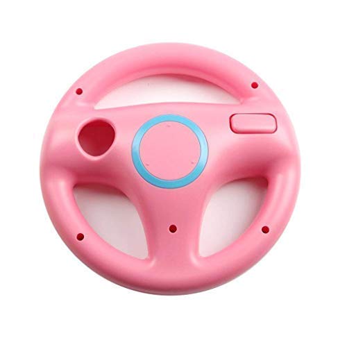 GH Mario Kart 8 Steering Wheel Compatible with Nintendo Wii (Peach Pink, 2 Pack), Racing Games Wheels for Wii (U) Remote Controller (6 Colors Available)