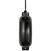 4-Boat-Fenders-65-x-23-Vinyl-Ribbed-Bumper-Dock-Shield-Protection-Black-Includes-4-7-Long-Fender-Lines-Pump-to-Inflate
