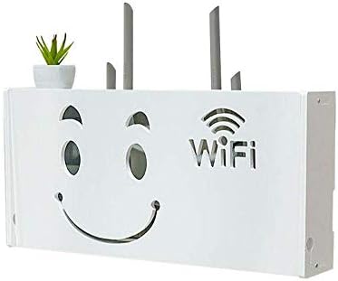 华杰棚陳列台 無線ルーター収納ボックスの壁には 無線lan装飾閉塞ボックス収納マシントップボックスシェルフフリーパンチをハンギングフローティング