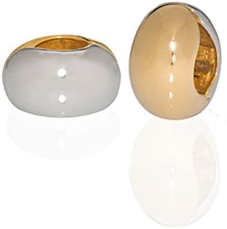 Two Tone Polished Gold &amp; Silver Reversible Hug