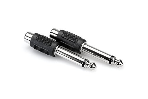 Salesland GPR-101 RCA to 1/4 inch TS Adaptors, 2 pieces, Black