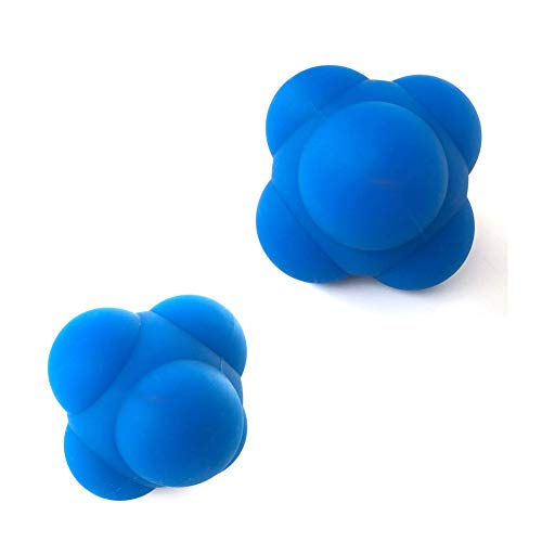 NiceButy Reaction Ball Hexagon Field Training Ball High Bounce Reaction Ball Agility Trainer for Baseball and Diamond Sports Blue - Thumbnail 4
