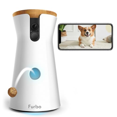 Furbo Dog Camera: Treat Tossing, Full HD Wifi Pet Camera and 2-Way Audio, Designed for Dogs, Compatible with Alexa (As Seen On Ellen)