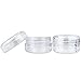 (Quantity: 6 Pieces) Beauticom 15G/15ML (0.5oz) Round Clear Jars with Screw Cap Lid for Acrylic Powder, Rhinestones, Charms and Other Nail Accessories