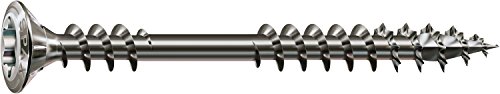 SPAX Fassadenschraube aus Edelstahl rostfrei A2, 4,5 x 50 mm, 200 Stück, T-STAR plus, Reduzierter Linsensenkkopf…