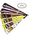 ESH7 6Pcs Temporary Tattoo Black Brown Red White Paste Cone for Art Drawing DIY with Free Tattoo Stencil Set