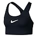 Nike Women's Swoosh Sports Bra, Black/White, Medium, Black/White, Size Medium