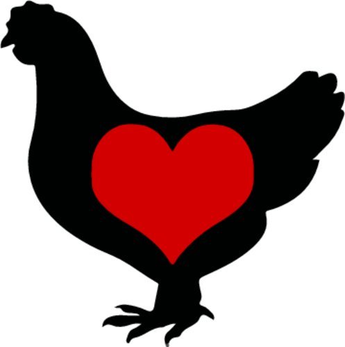 Silhouette Heart Chicken Vinyl Decal Chicken Bumper Sticker Perfect Hen Rooster Mom Farmer Gift Farm Coop Decor