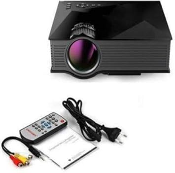Metstyle 5000 lm LED Corded & Cordless Portable Projector (Black)