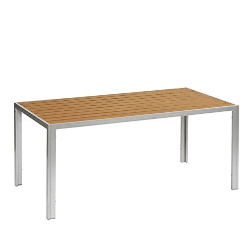 Allen Roth Chilham Plastic Top Silver Rectangle Patio Dining