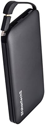 FahanTech 8000mAh Premium Portable Power Bank for iOS and Android Devices. Built-in Micro-USB Connector with Lightning Adapter. Premium Anodized Aluminum Finish. Portable Battery (Black 8000mAh)