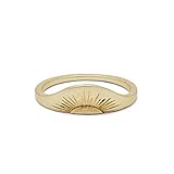 Pura Vida Gold-Plated Rising Sun Ring - Brass