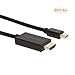 CableCreation Active Mini DP to HDMI Cable 6ft, Mini DisplayPort (DP1.2/Thunderbolt) to HDMI, 4K x 2K & 3D Audio/Video, Eyefinity Multi-Screen, Compatible with MacBook Pro, iMac 1.8 M/Black