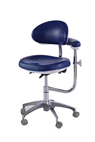 SoHome Dental Adjustable Doctor's Stool Assistant Chair with 360 Degree Rotation Armrest PU Leather Medical Chair QY600-1