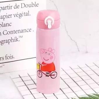 Livsmart Premium Quality Stainless Steel Peppa Pig Water Bottle for Kids | Vacuum Flask Insulated Steel Water Bottle for Kids, Teenagers, Adult.Return -Mix Colour