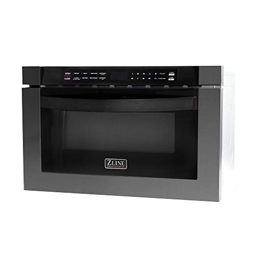 ZLINE 24" 1.2 cu. ft. Microwave Drawer in Black Stainless Steel