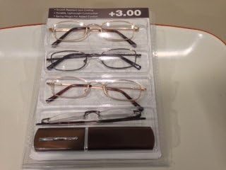 foster grant metal compact reading glasses