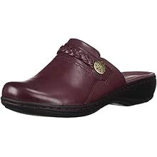 clarks woven leather clogs