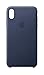 Apple Leather Case (for iPhone Xs Max) - Midnight Blue