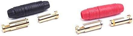 FLY RC 2pairs Amass AS150 Male Female Anti Spark Connector Gold Plated Banana Plug Set for Battery ESC and Charge Lead(1 works Red + 1 works Black) - Image 5