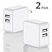 USB Wall Charger Brick, DECIPA 2-Pack 2.1A/5V Dual USB Plug Power Adapter Charger Box Charging Cube for iPhone X 8 7 6 6S Plus, 5S, iPad, iPod, Samsung Galaxy S8 S7 S6 Edge, LG, Moto, HTC