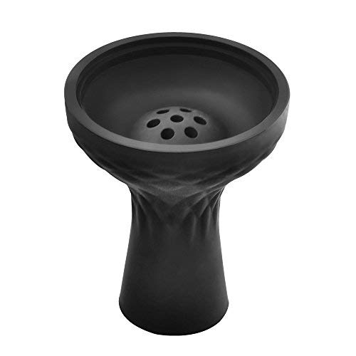 Hookah Bowl Set - Rubber Silicone Phunnel Hookah Bowl Perfect Work with Heat Management Device Bundle for Better Shisha Hookah Narguile Smoking Accessories Easy Clean (7 Mini Holes)