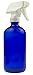 Sally's Organics Empty Blue Glass Spray Bottle - 16 oz Refillable Container