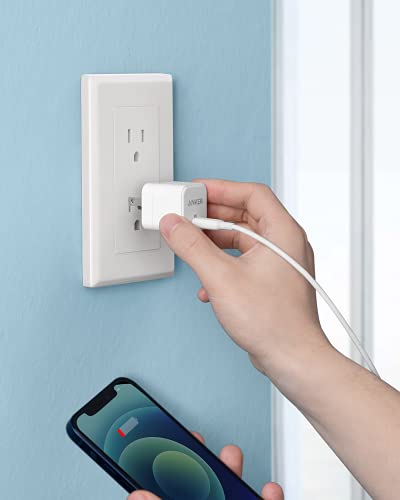 Anker USB C Charger with Foldable Plug, 20W USB C Charger Block for iPhone 17/16 /15 and More Series, Galaxy, Pixel, iPad (2, Pack Cable Not Included)