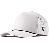 Branded Bills Bare Curved 5 Panel Rope Hat for Men | Moisture-wicking sweatband, breathable perforated side panels, water-resistant shell, quick-dry stretch fabric