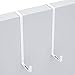 Unjumbly Over The Door Hooks, Set of 2 - Strong Hooks for Laundry Room Organization & Bathroom Storage - Over Door Towel Rack - Fits Wide & Thin Doors - White