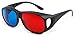 Red-Blue/Cyan Anaglyph 3D Glasses 3D Movie Game-Extra Upgrade Style 2Pcs in