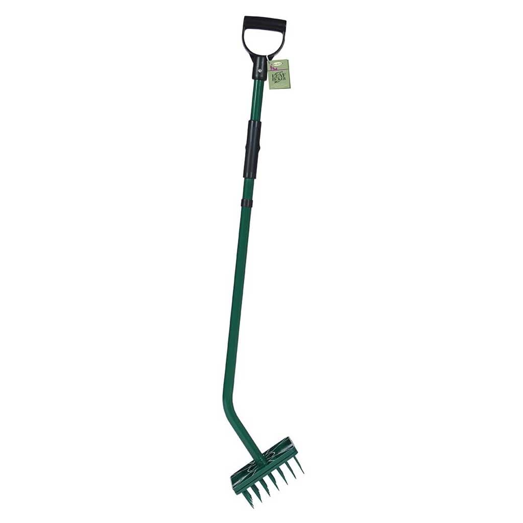 Haxnicks Leaf Picker Garden Tool | Quick Release Mechanism | Garden Clearing | Collect Autumn Leaves | No Bending Down | Green | L1.3M x 18cm Diameter, Tool040101