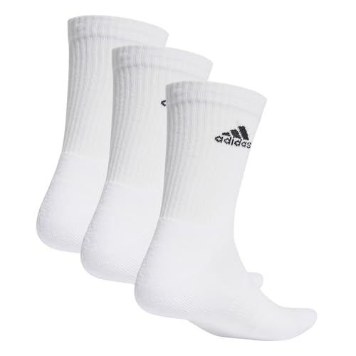 adidas Unisex Kinder Cushioned Crew Socks 3 Pairs, White / Black, 4-5 Years thumbnail 2
