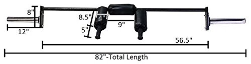 Ader Sporting Goods 82" Safety Squat Bar | Padded Neck Support | 600 Lb Capacity | Home & Gym Use