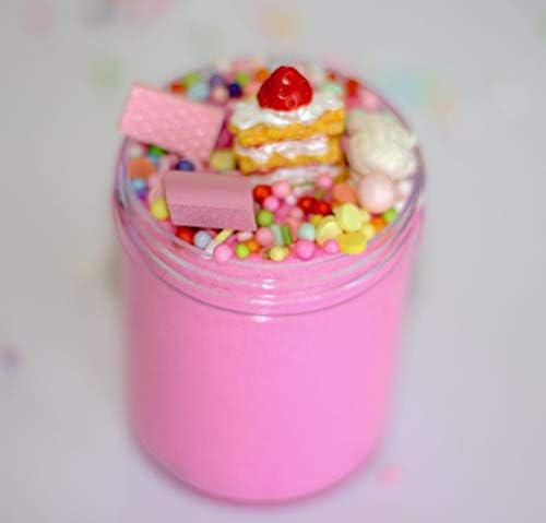 Dorothyworld 2018 Newest Pink Fairy Putty Cloud Slime,Super Soft and Non-Sticky(150ML 5OZ) with Snowman and Chocolate Charm
