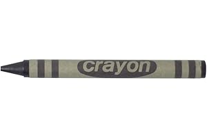 Lucky Art Crayonology 80 Count Single Color Crayons Bulk Pack - BLACK single color crayon refill - Regular size crayons (5/16" x 3-1/2")