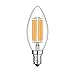 Joddge C35 Dimmable No Flicker LED Light Bulbs Candelabra 6W Equivalent 60W Incandescent E12 Base 2700K Warm White 6 Pack