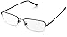 Foster Grant Men's HF22 Rectangular Reading Glasses, Gunmetal/Transparent, 52 mm + 2, 1017550-200.COM