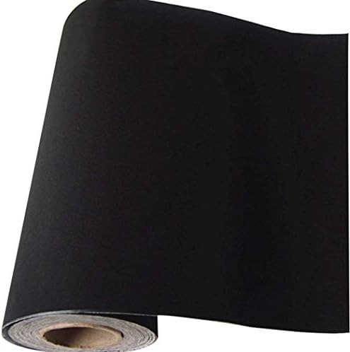 Self Adhesive Velvet Flock Contact Paper Liner for Jewelry Drawer Craft Fabric Peel Stick15.7" x 157.4" (Black)