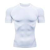 Men's Cool Dry Compression Short Sleeve Sports Baselayer T-Shirts Tops