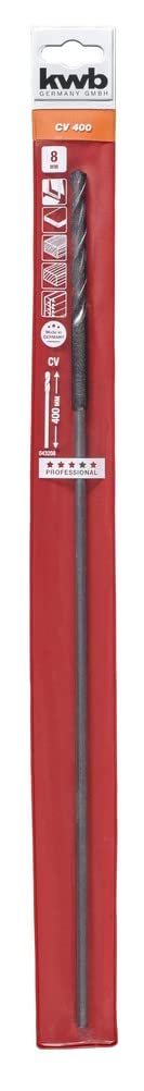 kwb Wood formwork Drill Ø 8 X 400 Mm With Reduced Risk Of Breakage, Improved Concentricity and 118° Drill Point