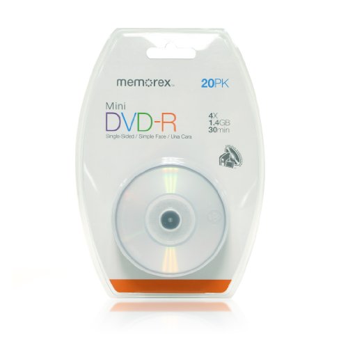 Memorex 30 min./1.4 GB Mini DVD-R 20-Pack (Discontinued by Manufacturer)