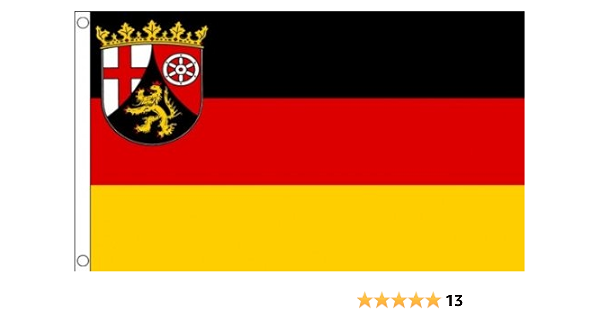 Az Flag Rhineland Palatinate Flag 3 X 5 Germany German Region Of Rhineland Palatinate Flags 90 X 150 Cm Banner 3x5 Ft Patio Lawn Garden Amazon Com